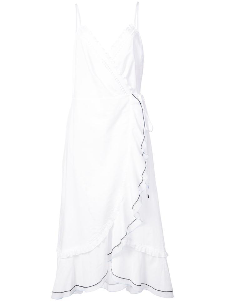 Kisuii Wrap Midi Dress - White