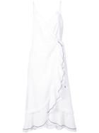 Kisuii Wrap Midi Dress - White