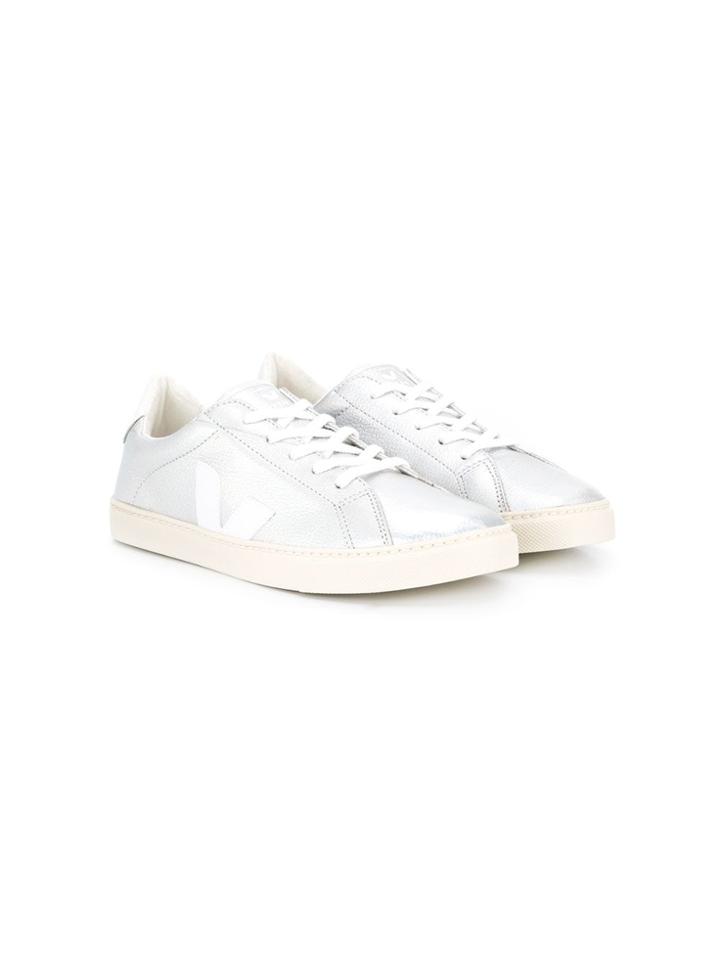 Veja Teen Esplar Logo Patch Sneakers - Silver