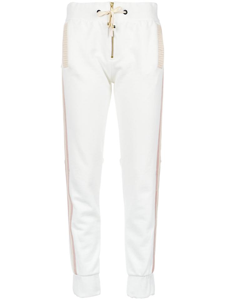 Andrea Bogosian Panelled Track Trousers - White