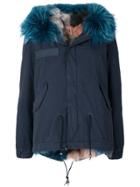 Mr & Mrs Italy Fur Lined Short Parka - Blue