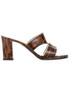 Valentino Vintage Miss V Sandals - Brown