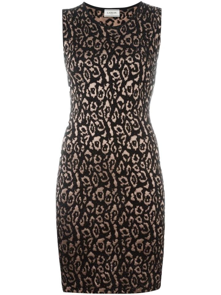 Lanvin Leopard Pattern Knit Dress