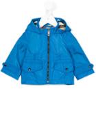 Burberry Kids Hooded Rain Jacket, Toddler, Size: 18 Mth, Blue