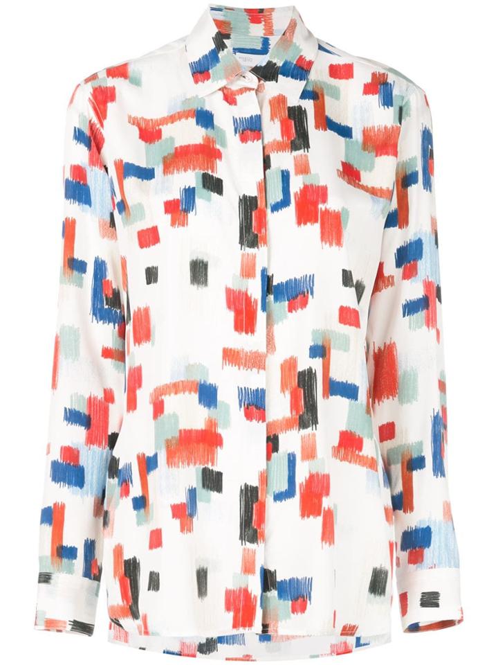 Rosetta Getty Geometric Print Button-up Shirt - White