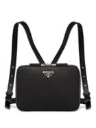 Prada Small Saffiano Backpack - Black