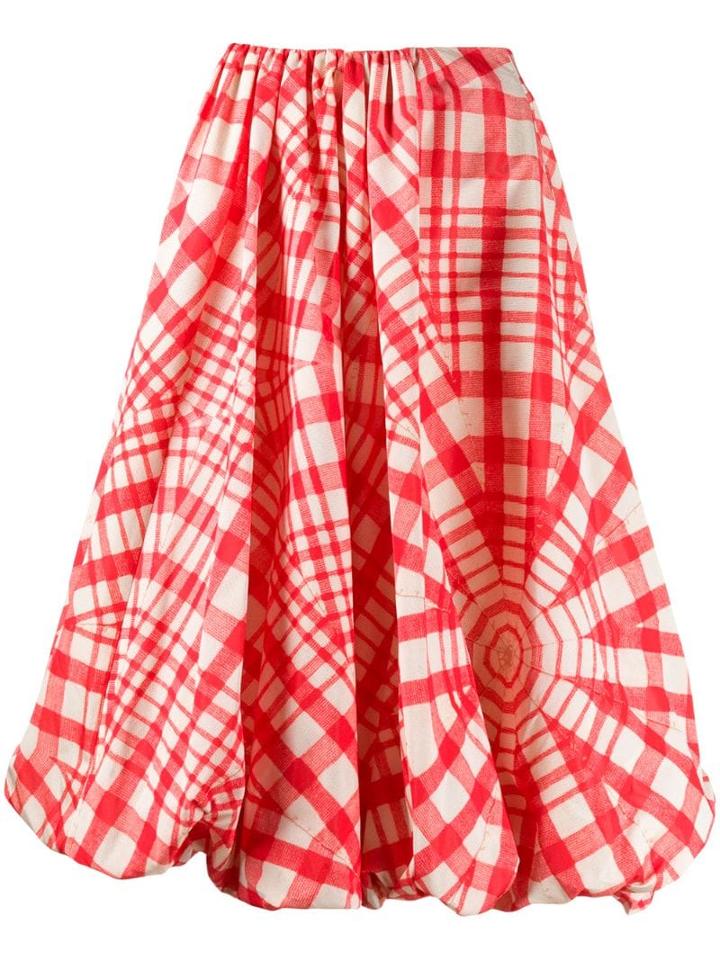 Simone Rocha Printed Puff Midi Skirt - White