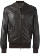 S.w.o.r.d 6.6.44 Zipped Leather Jacket, Men's, Size: 52, Brown, Cotton/leather/polyester