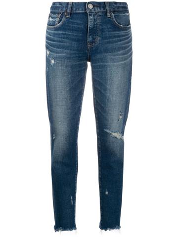 Moussy Vintage Faded Effect Jeans - Blue