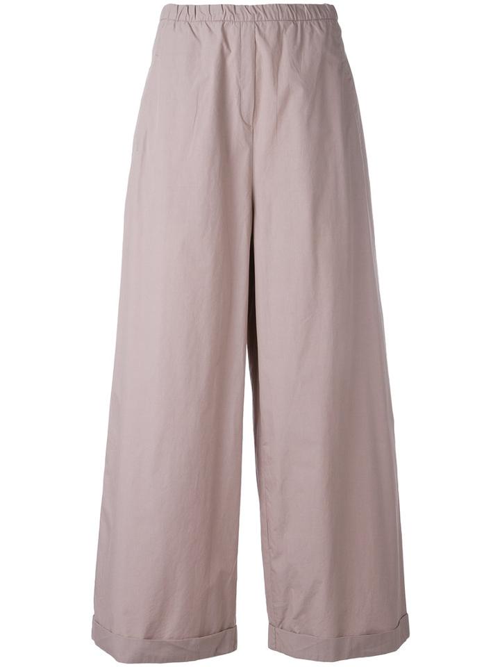 Humanoid Cropped Palazzo Pants, Women's, Size: Small, Pink/purple, Cotton