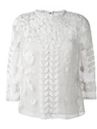 Red Valentino Floral Macrame Top