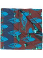 Odeeh Print Quilted Scarf - Blue