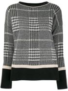 Liu Jo Check Knit Jumper - Black