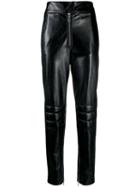 Msgm Leather Look Trousers - Black