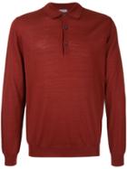 Lanvin Longsleeved Polo Shirt - Red