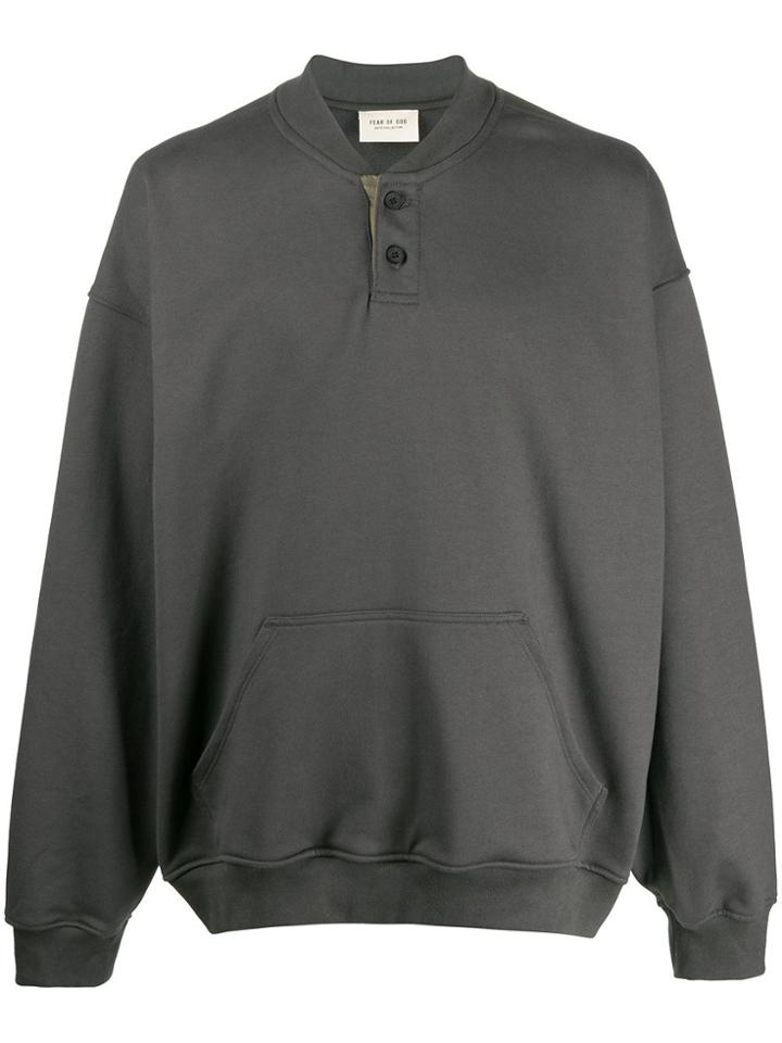 Fear Of God Everyday Henley Sweater - Grey