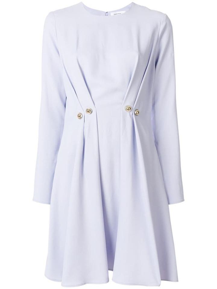 Carven Pleated Button Dress - Pink