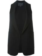 Alexander Wang Shawl Collar Top, Women's, Size: 4, Black, Spandex/elastane/virgin Wool