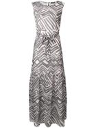 Peserico Zebra Print Belted Dress - White