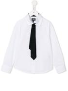 Armani Junior Tie Detail Shirt, Toddler Boy's, Size: 4 Yrs, White