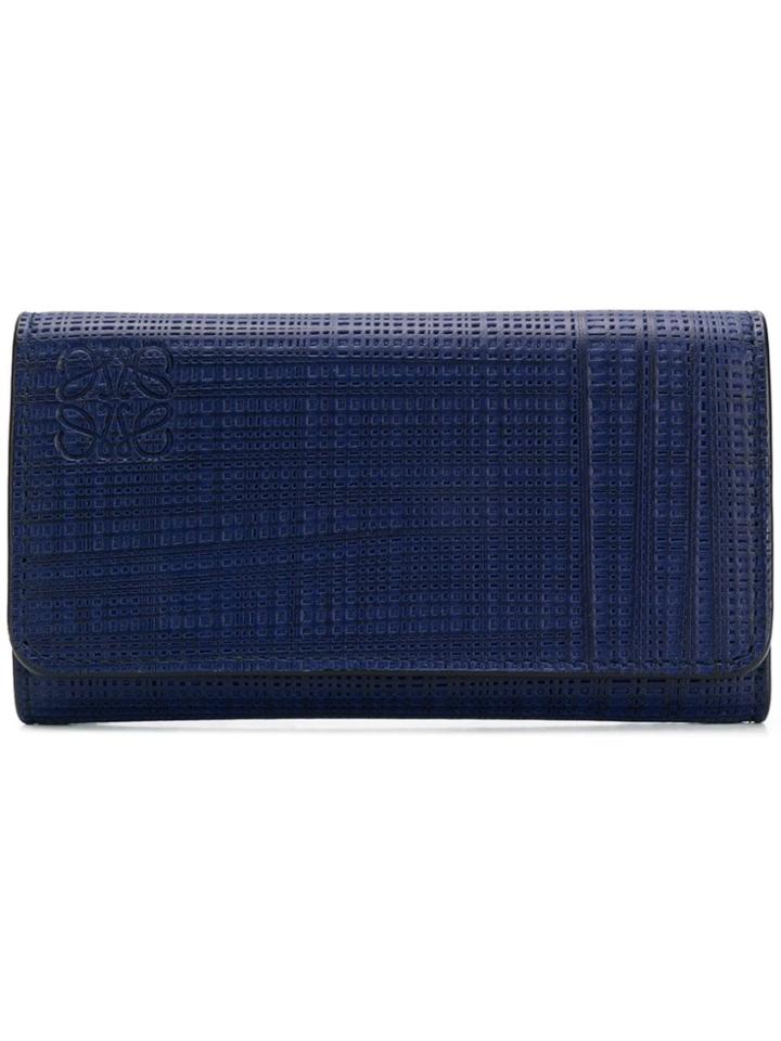 Loewe Woven Leather Keyholder - Blue