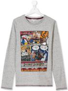 Little Marc Jacobs Teen Comics Print Top - Grey