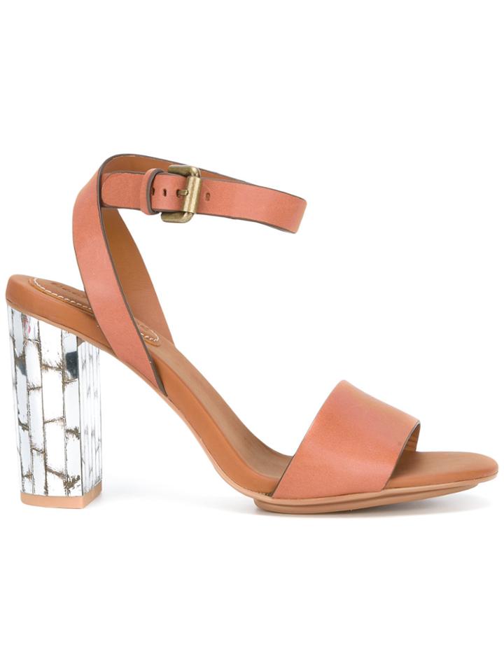 See By Chloé Metallic Heel Sandals - Brown