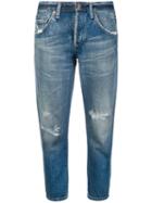Citizens Of Humanity Cropped Distressed Jeans - Blue