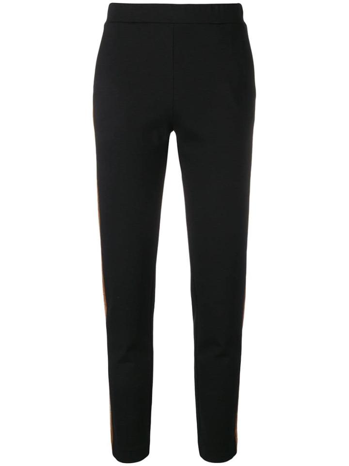 D.exterior Stripe Trim Trousers - Black