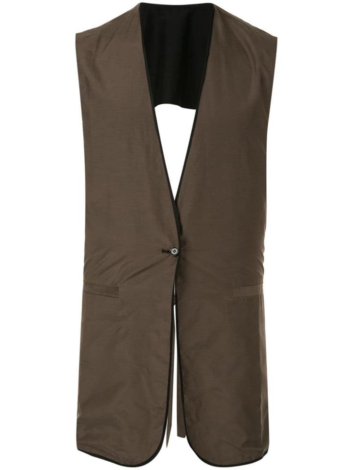 Joe Chia Reversible Open Back Vest - Brown