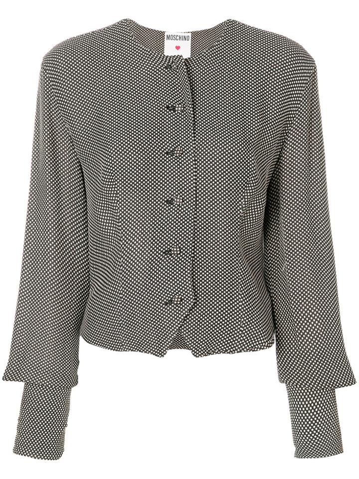 Moschino Vintage Polka-dot Button-down Jacket - Black