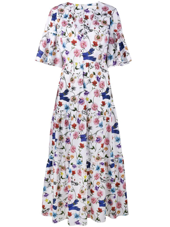 Borgo De Nor Floral Print Maxi Dress - White