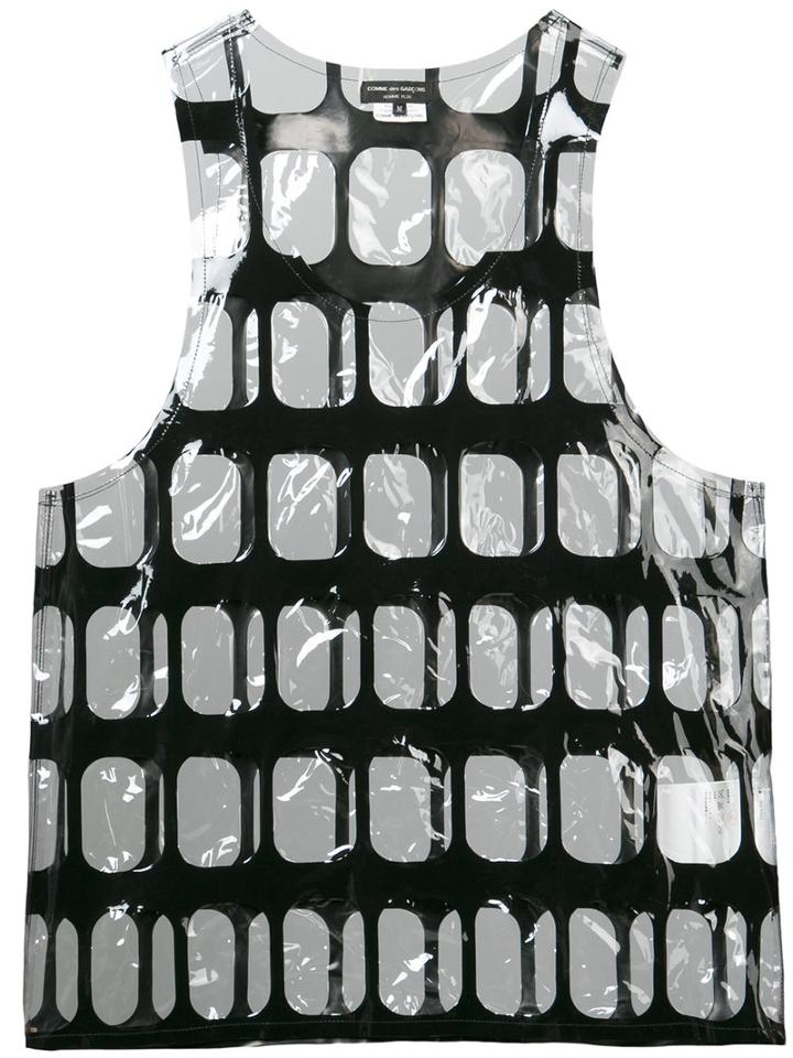 Comme Des Garçons Homme Plus - Clear Geometric Pattern Tank - Men - Pvc - M, Black, Pvc
