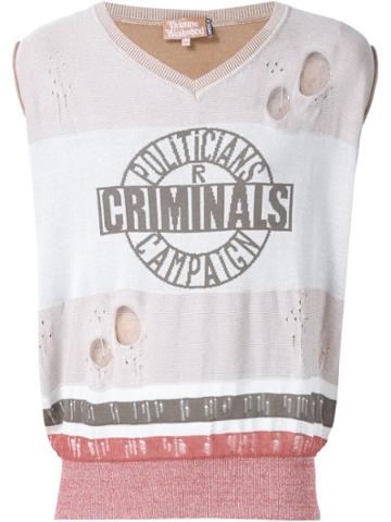 Vivienne Westwood Gold Label 'criminals' Top - Brown
