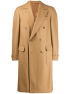 Caruso Double-breasted Coat - Neutrals