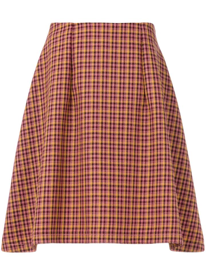 Nina Ricci Checked Skirt - Pink & Purple