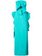 Christian Siriano Long Strapless Gown - Blue