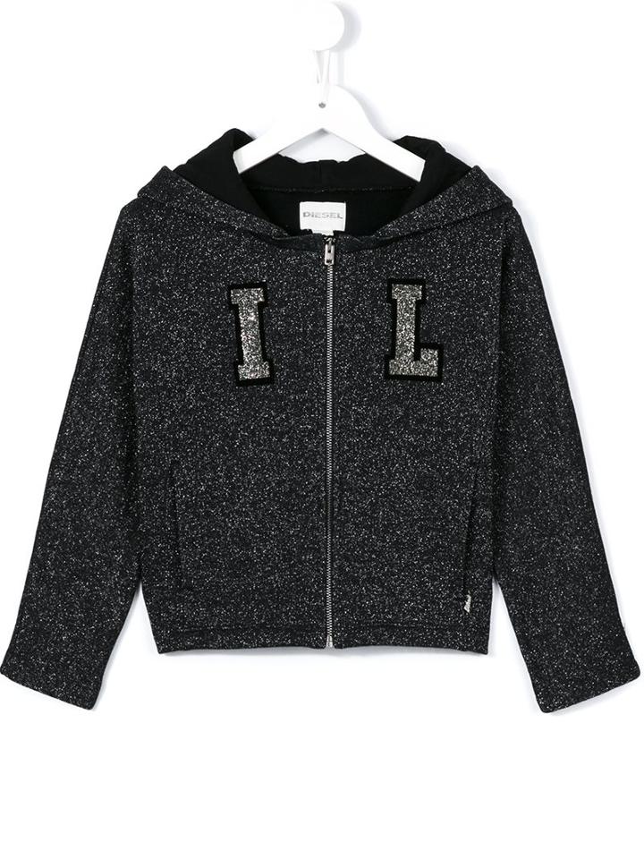 Diesel Kids 'saber' Hoodie, Girl's, Size: 10 Yrs, Black