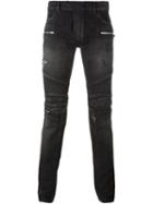 Balmain Biker Jeans, Men's, Size: 32, Black, Cotton/polyurethane