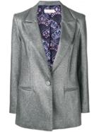L'autre Chose Metallic-effect Blazer - Silver