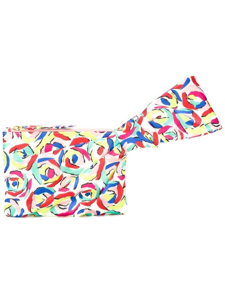 Boutique Moschino Printed Clutch, Women's, White