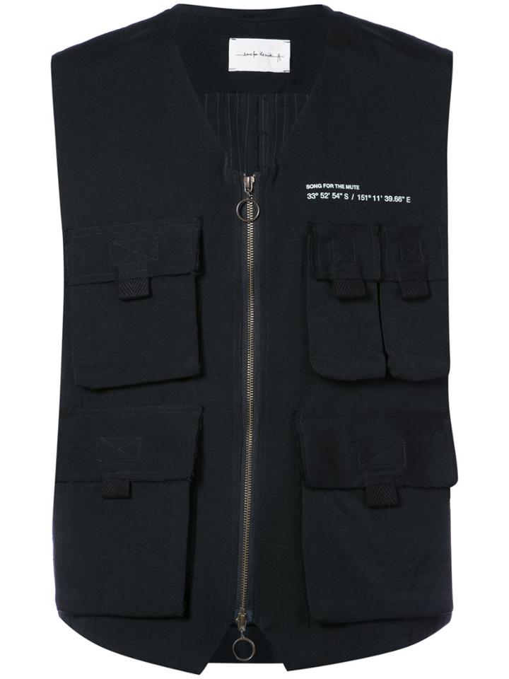 Song For The Mute Printed Logo Vest - Black