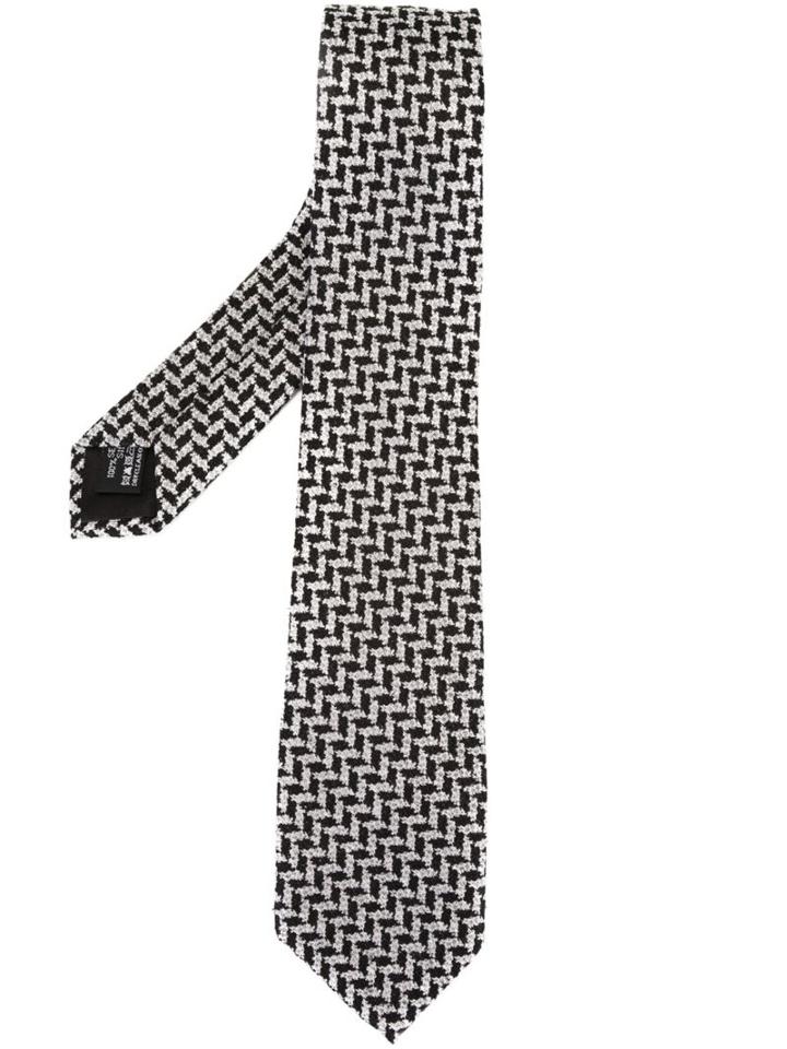 Giorgio Armani Zig-zag Pattern Tie