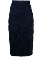 Each X Other Faux-astrakhan Skirt - Blue