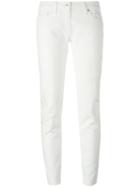 Blumarine Broderie Anglaise Trousers, Women's, Size: 44, White, Cotton/spandex/elastane