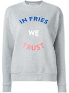 Être Cécile In Fries We Trust Sweatshirt, Women's, Size: Xs, Grey, Cotton
