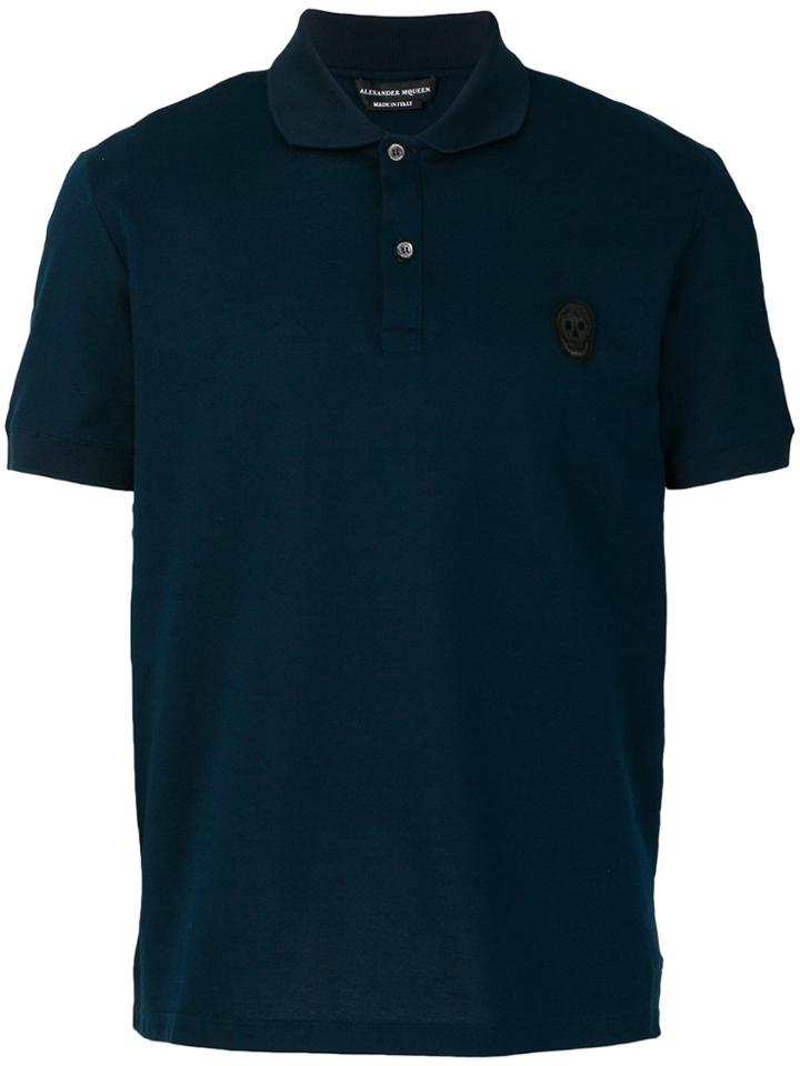 Alexander Mcqueen Skull Polo Shirt - Blue