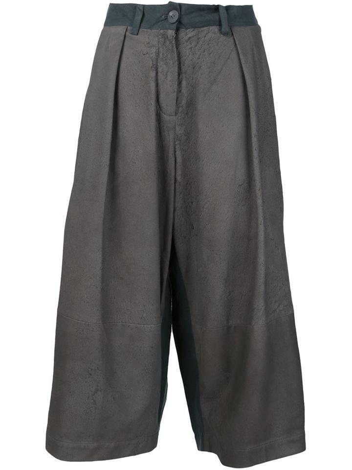 Isabel Benenato Wide-leg Cropped Trousers