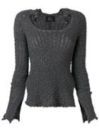 Lost & Found Ria Dunn Long-sleeve Fitted Sweater - Grey