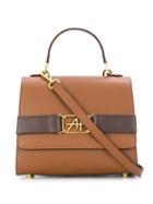 Alberta Ferretti Af Buckle Shoulder Bag - Brown
